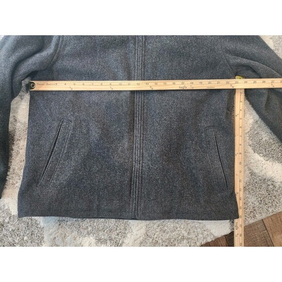 Vintage Gap Bomber Jacket Men’s Large Gray Wool Blend Full Zip Pockets Y2K - Picture 11 of 15
